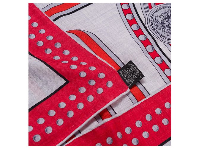 Hermès Accessorio HERMES Sciarpa 140 in Cashmere Rosso - 100407 - vista 5