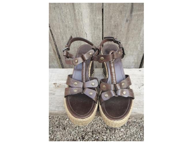 Sandali con zeppa Ash p 37 Marrone scuro - vista 3