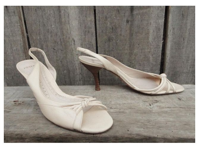 Sandali con tacco Joseph in pelle beige 37 - vista 2
