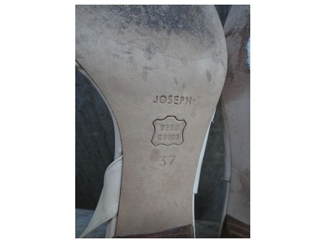 Sandali con tacco Joseph in pelle beige 37 - vista 5