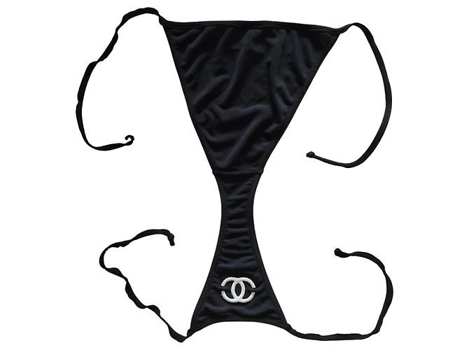 Bikini icónico de Chanel Desfile de moda Primavera Verano 1996 Negro - vista 5