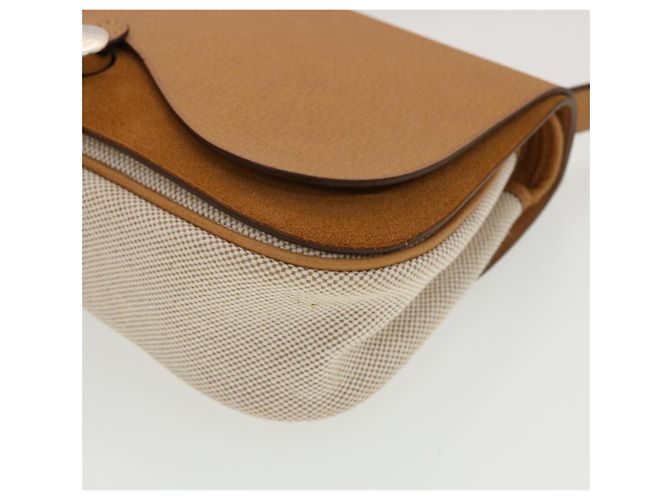 Hermès HERMES Colorado PM Borsa a Spalla Tela Pelle Beige Auth 42860alla - vista 10