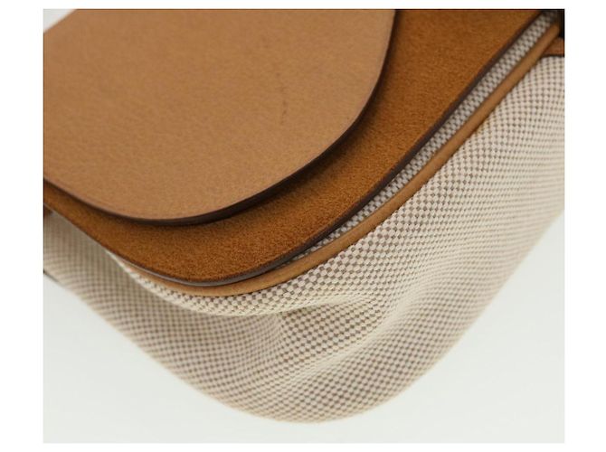 Hermès HERMES Colorado PM Borsa a Spalla Tela Pelle Beige Auth 42860alla - vista 11