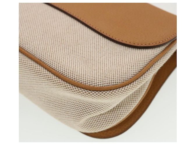 Hermès HERMES Colorado PM Borsa a Spalla Tela Pelle Beige Auth 42860alla - vista 12