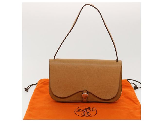 Hermès HERMES Colorado PM Borsa a Spalla Tela Pelle Beige Auth 42860alla - vista 21