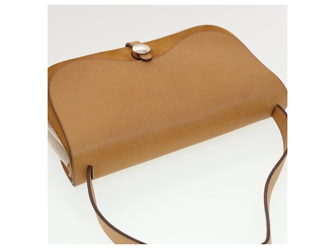 Hermès HERMES Colorado PM Borsa a Spalla Tela Pelle Beige Auth 42860alla - vista 6