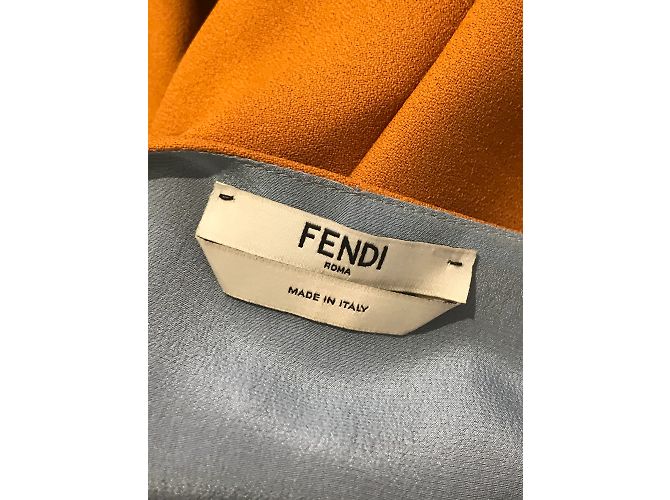 FENDI Dresses T.International S Viscose Orange - view 3