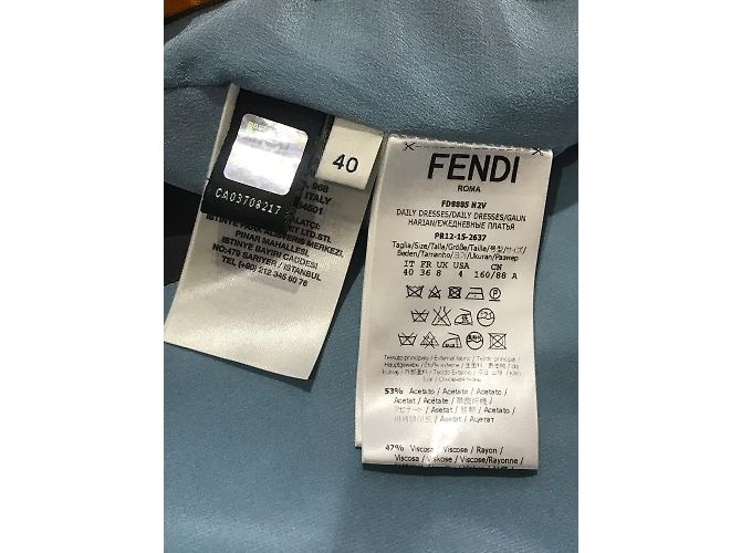FENDI Dresses T.International S Viscose Orange - view 4