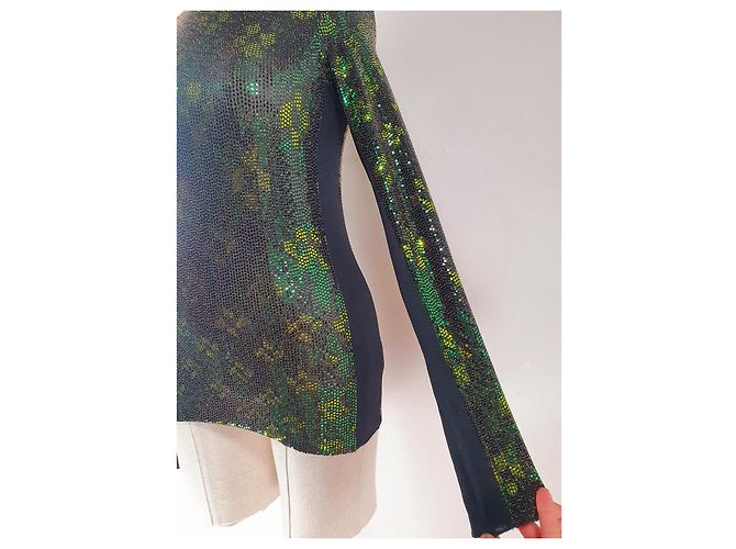 Autre Marque Top metálico H&M Studio Verde Multicor - vista 6