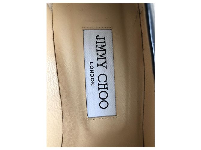 Décolleté Jimmy Choo Romy 85 blu navy in vernice Blu scuro - vista 6