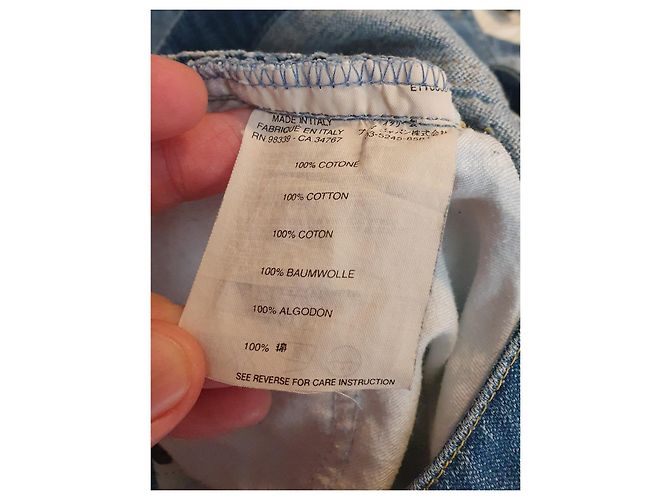 Falda vaquera Miu Miu azul de algodón - vista 6