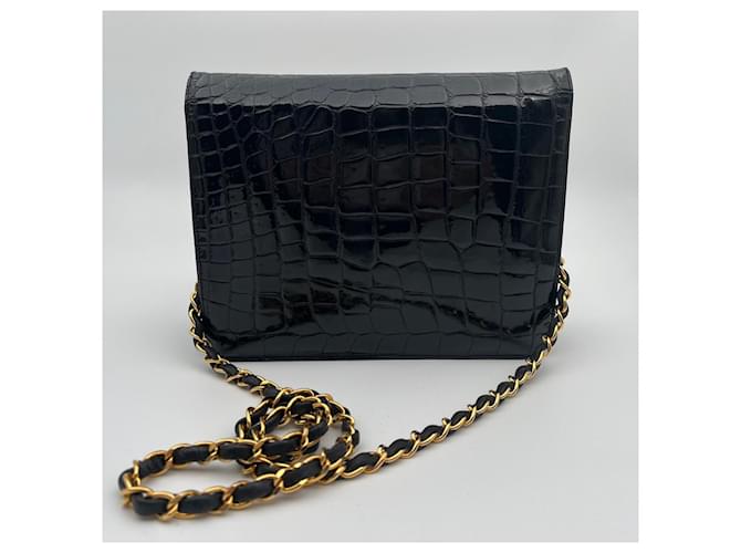 Timeless Classica borsa Chanel in coccodrillo nero - vista 2