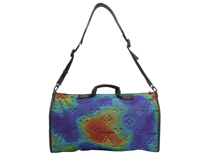 Louis Vuitton Monogram 3D 2054 Reversible Keepall Bandoulière 50 Bag in Multicolor Nylon - view 3