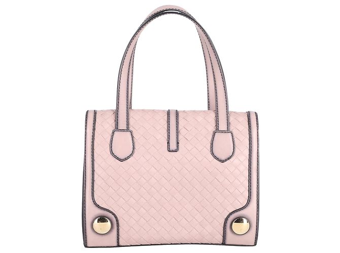 Bottega Veneta Tote Bag con manico foderato in pelle di vitello rosa Marrone Rosso - vista 4