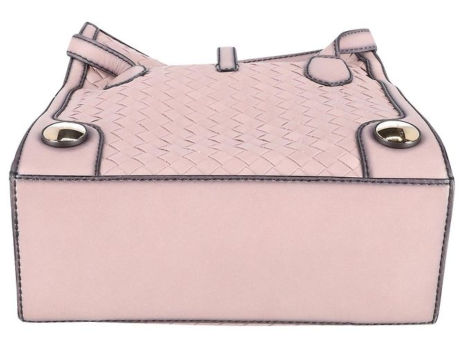 Bottega Veneta Tote Bag con manico foderato in pelle di vitello rosa Marrone Rosso - vista 7