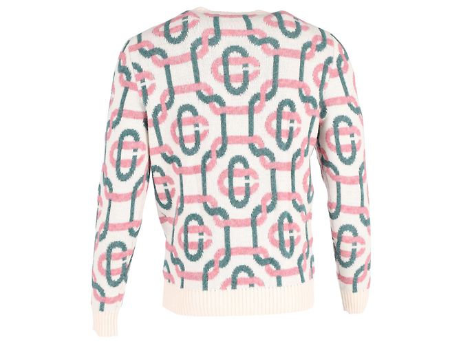 Maglione in maglia monogramma Jacquard Casablanca in mohair multicolor - vista 3