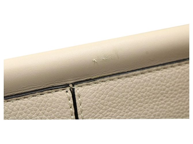 Loewe Cushion Tote Bag in Pelle di vitello Beige Marrone - vista 16
