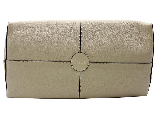 Loewe Cushion Tote Bag in Pelle di vitello Beige Marrone - vista 5