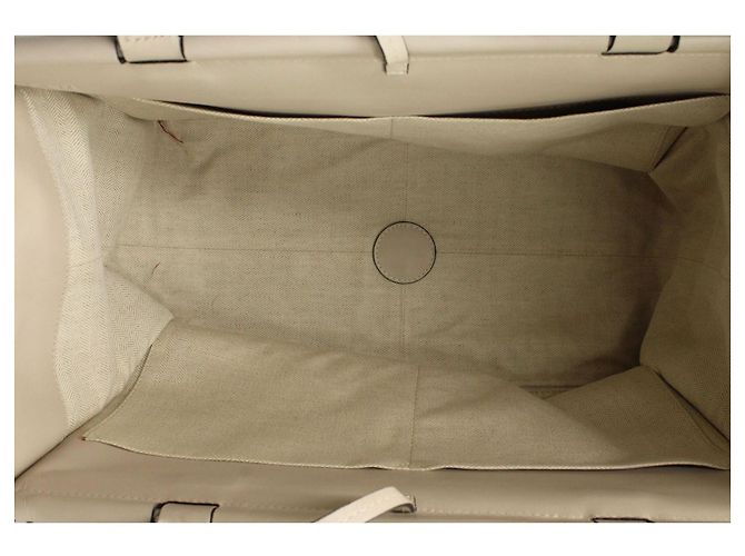 Loewe Cushion Tote Bag in Pelle di vitello Beige Marrone - vista 7