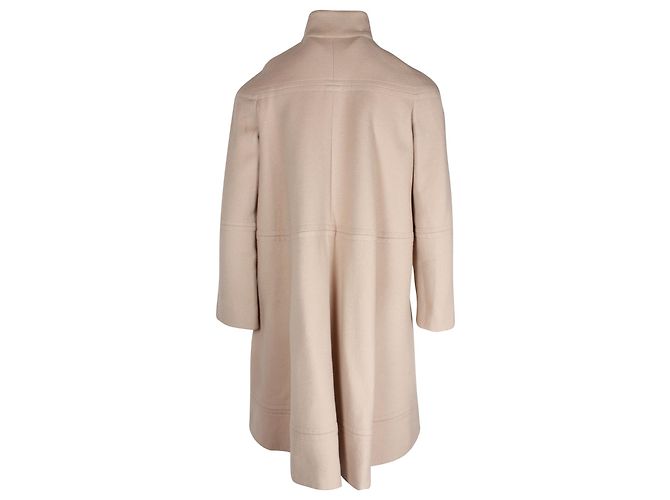 Chloé Chloe A-Linie Cape-Mantel aus cremefarbenem Kaschmir Weiß Roh - Ansicht 3