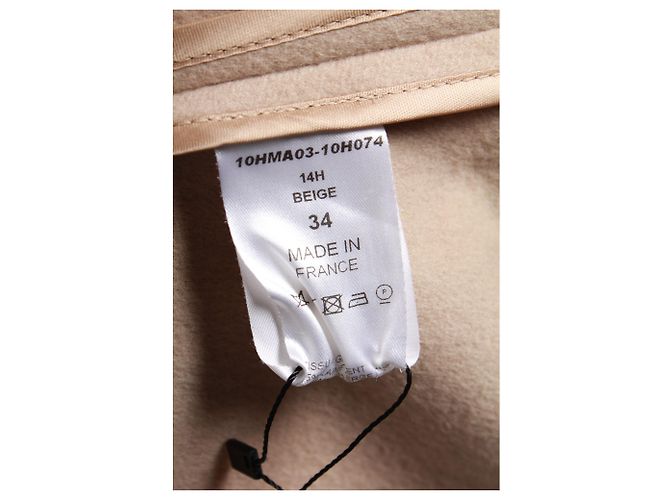 Chloé Chloe A-Linie Cape-Mantel aus cremefarbenem Kaschmir Weiß Roh - Ansicht 5