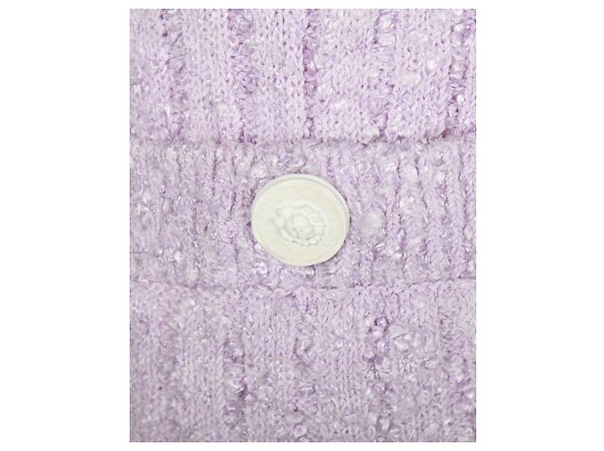 Minivestido Chanel con cinturón en viscosa violeta - vista 5