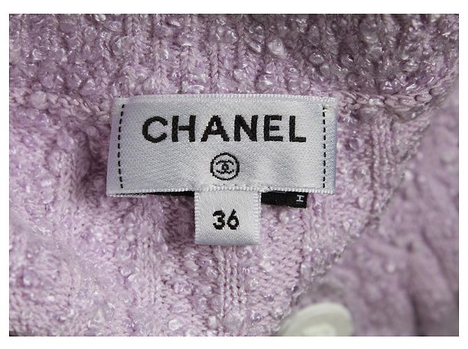 Minivestido Chanel con cinturón en viscosa violeta - vista 6