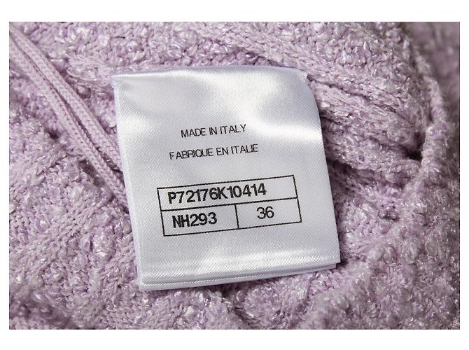 Minivestido Chanel con cinturón en viscosa violeta - vista 7
