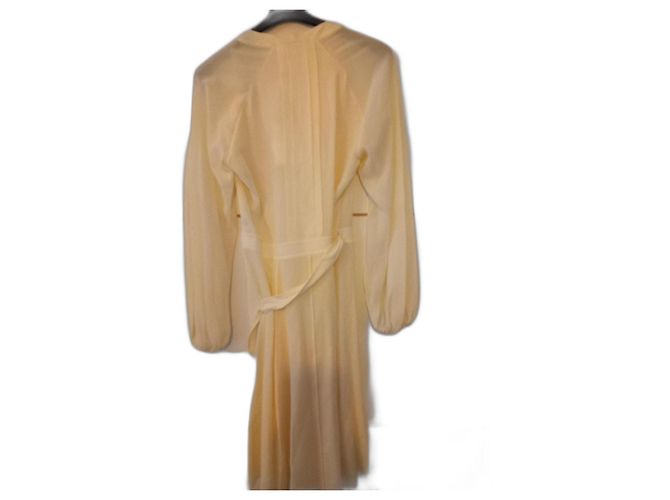 Chloé Seidenkleid Creme - Ansicht 2