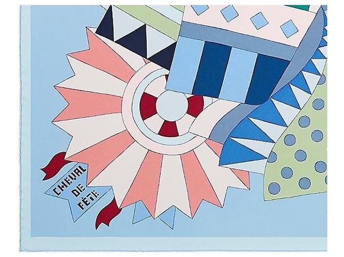 Hermès Ermete : "Cavallo da festa" 90X90 Multicolore - vista 2