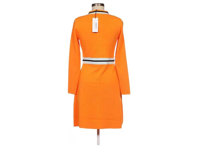 Karen Millen Kleid Orange Viscose Größe M Mehrfarben - Ansicht 2