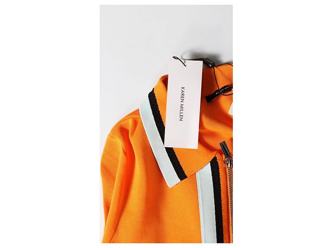 Karen Millen Kleid Orange Viscose Größe M Mehrfarben - Ansicht 3