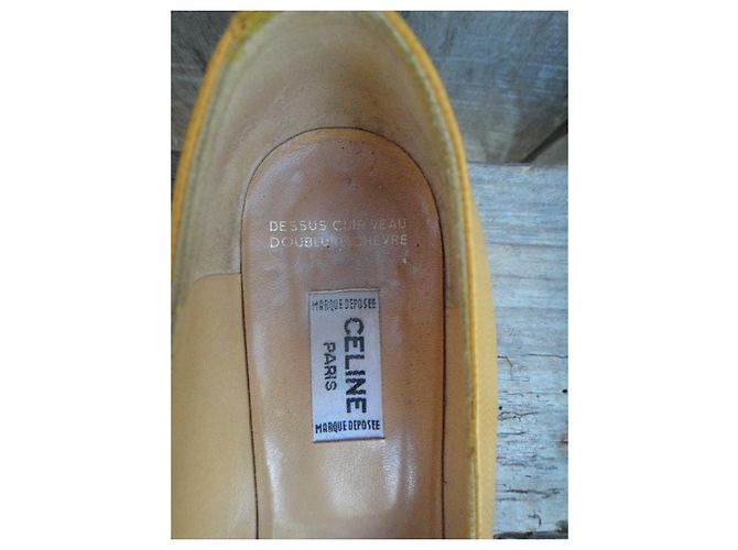 Céline Décolleté vintage p 36 Giallo - vista 7