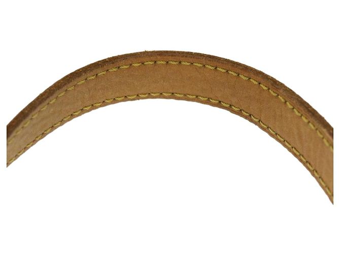 LOUIS VUITTON Shoulder Strap Leather 31.1""-38.2"" Beige LV Auth 43143 - view 5