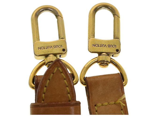 LOUIS VUITTON Shoulder Strap Leather 31.1""-38.2"" Beige LV Auth 43143 - view 6