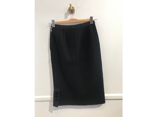 Faldas LOUIS VUITTON T.International S Lana Negro - vista 2