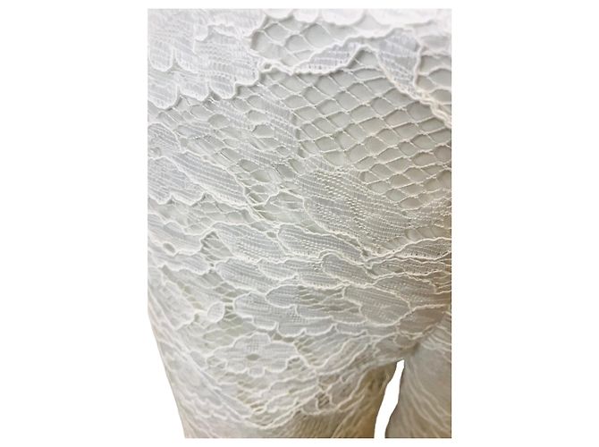 Autre Marque Metradamo-Spitzenhose Weiß - Ansicht 2
