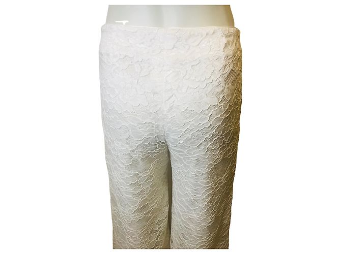 Autre Marque Metradamo-Spitzenhose Weiß - Ansicht 3