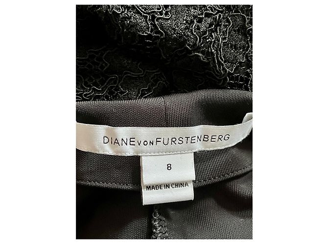 Diane Von Furstenberg Mono corto Tillie de DvF con encaje Negro - vista 10