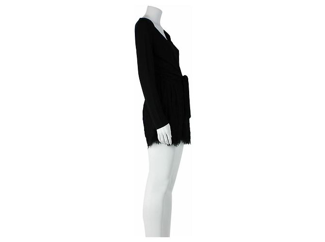Diane Von Furstenberg Mono corto Tillie de DvF con encaje Negro - vista 2