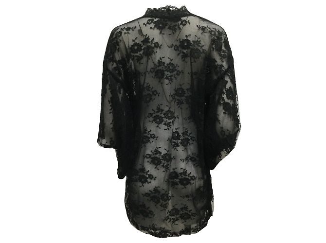 Agent Provocateur Giacca in pizzo kimono nero - vista 3