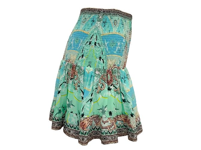 Gonna corta arricciata Camilla Aqua Multi Turn Back Time - vista 2