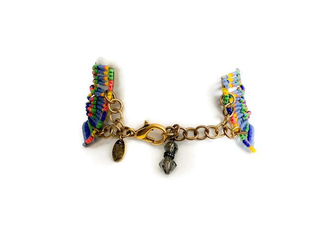 Erickson Beamon Blue / Grün / Rosa Multi-Perlen-Choker-Tropfen-Halskette Mehrfarben - Ansicht 3
