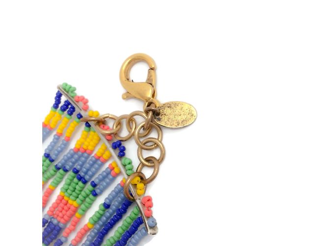 Erickson Beamon Blue / Grün / Rosa Multi-Perlen-Choker-Tropfen-Halskette Mehrfarben - Ansicht 7