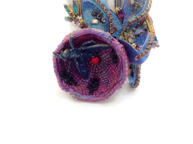 Erickson Beamon Púrpura / Azul / Pulsera Multi Flores e Insectos - vista 2