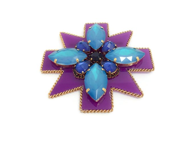 Erickson Beamon Roxo / Broche Blue Girls On Film - vista 4