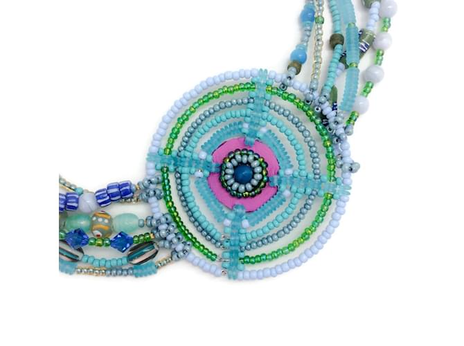 Erickson Beamon Turchese / Collana con cerchio di perline viola Blu - vista 3