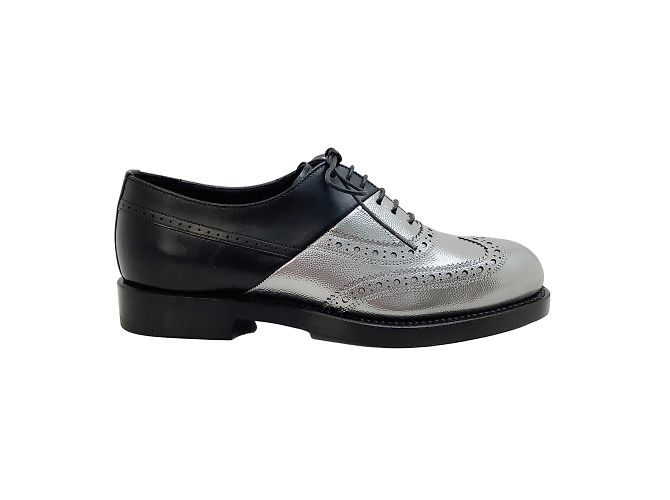Pierre Hardy Argento / Oxford nere con punta ad ala brogue - vista 2