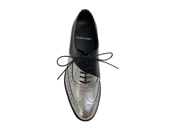 Pierre Hardy Argento / Oxford nere con punta ad ala brogue - vista 4