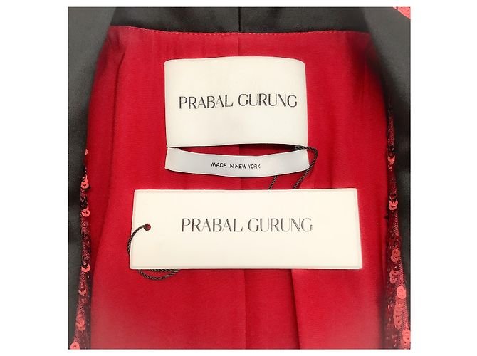Prabal Gurung Sienna Roter Kylie-Blazer mit Pailletten - Ansicht 4